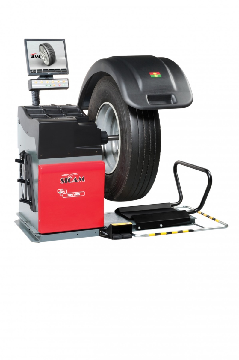 Sicam SBM955 Балансировочный стенд для колес грузовых автомобилей с ЖК-монитором.